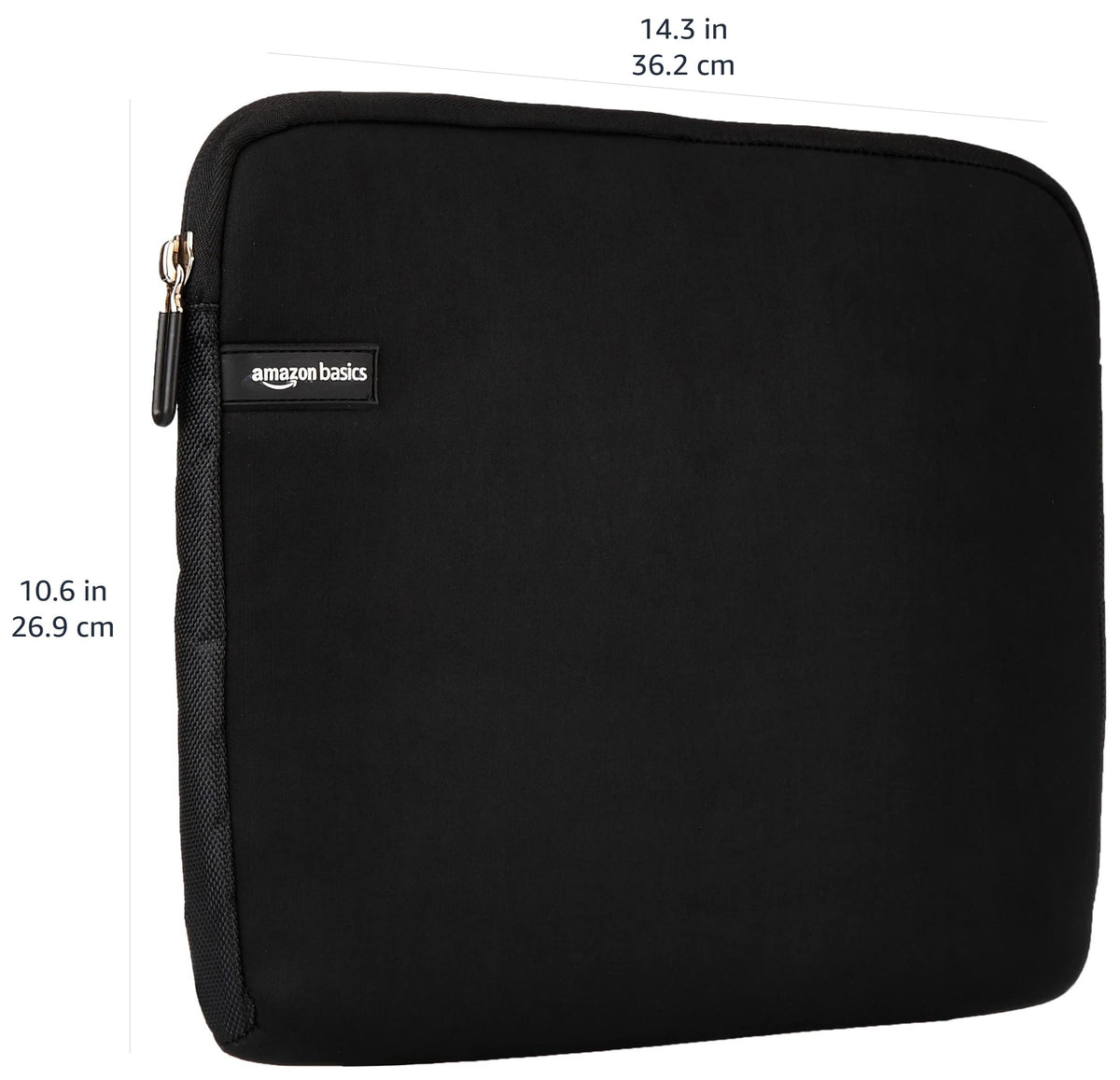 14 inch Laptop Sleeve, Protective Case with Zipper for MacBook Pro, MacBook Air, Surface, Dell, HP, Lenovo - Black
