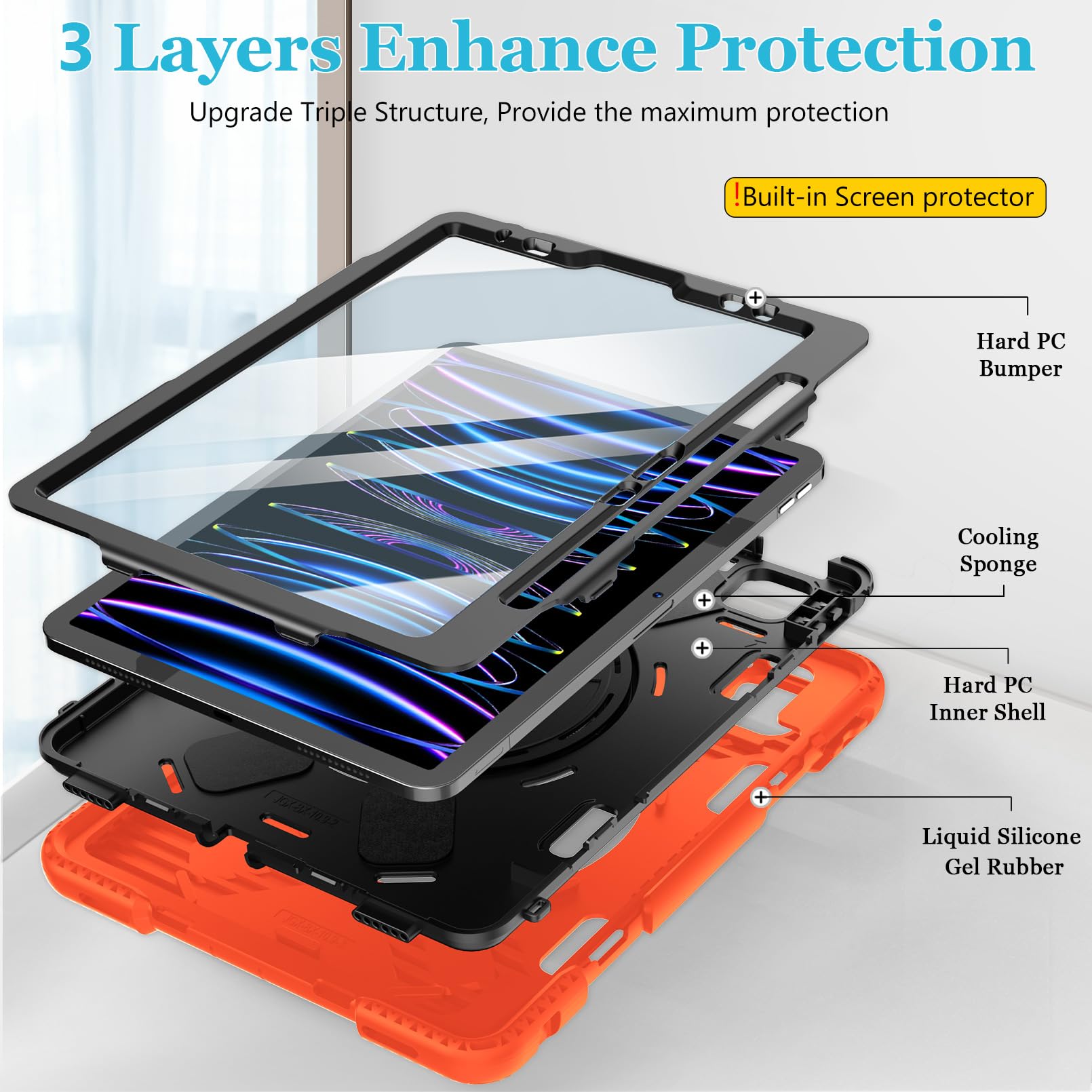 Miesherk Stock Case for iPad Pro 11 4th/ 3rd/ 2nd (2022/2021/ 2020/2018)