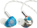 Linsoul Kiwi Ears Orchestra Lite Performance Custom 8BA in-Ear Monitor IEM with Detachable 4-core 7N Oxygen-Free Copper OFC Cable, Handcrafts Faceplate for Audiophile Studio Musician (Blue)
