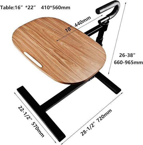 Auxiliary tray 360 ° rotating height adjustable rotating TV, computer desk, car five function auxiliary safety handle (360° Sofa Rotating Table, White Roller Sliding 360° Sofa Rotating Table)