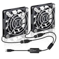 2 Packs Wathai 60mm x 10mm USB Computer Fan 5V with Speed Control DC Brushless Cooling Fans for Charger PC Case Router Raspberry Pi Radiator Cooler Ventilation