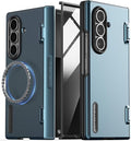 VRS DESIGN Terra Guard Modern for Galaxy Z Fold 7 (2025) – Magnetic Phone Case with Built-in Screen Protector, Rugged Dual Layer Protection & Spring-Loaded Hinge Cover (Ice Blue)