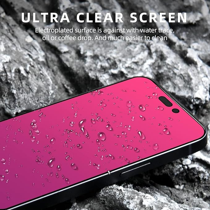 EGKimBa for iPhone 16 Privacy Screen Protector, Gradient Color, Bubble Free, Easy Installation, Auto Dust-Elimination, Anti Blue Light