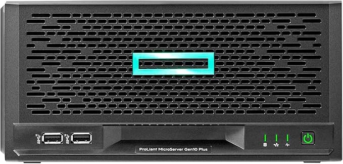 Hewlett Packard Enterprise HPE ProLiant MicroServer Gen10 Plus v2 Ultra Micro Tower Server for Small Business, Xeon E-2314 2.8GHz, 64GB Memory, 48TB HDD Storage, RAID, iLo, Server 2022 Essentials