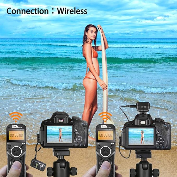 Wireless Remote Commander Shutter Release Cable Timer Pixel TW-283 S2 Wired Shutter Release Cable Compatible for Sony Alpha a7, a77II, a7R,a7RII, a7S, a5100, a6000
