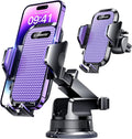 [Pro Version] VANMASS Universal Car Phone Mount [Super Suction Cup] Dashboard Phone Holder, Handsfree Windshield Dash Vent Phone Holder Car, Compatible for iPhone 17 16 15 14 Samsung LG & Truck,Purple