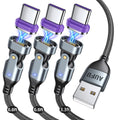 AUFU 16PIN USB-C Magnetic Charging Cable 3-Pack/3.3ft6.6ft6.6ft