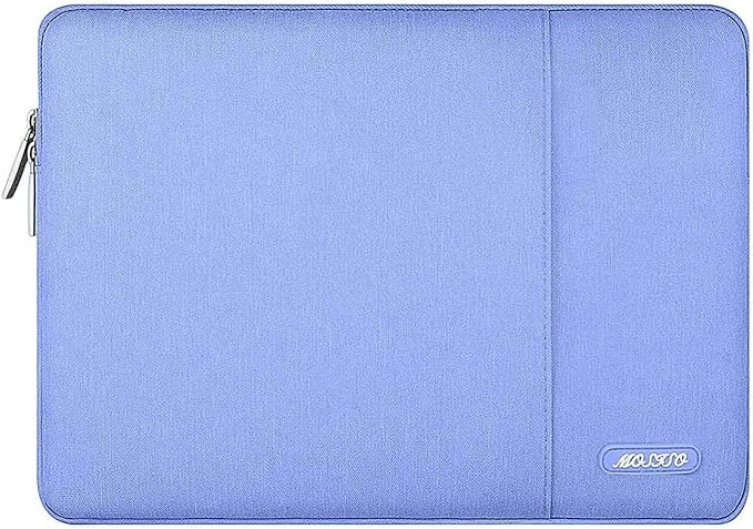 MOSISO Laptop Case 16 inch, 15-15.6 inch Laptop Sleeve Compatible with MacBook Pro 16 M4 M3 M2 M1, HP Acer Dell Lenovo ASUS Notebook, Polyester Vertical Computer Sleeve Bag with Pocket, Slate Blue