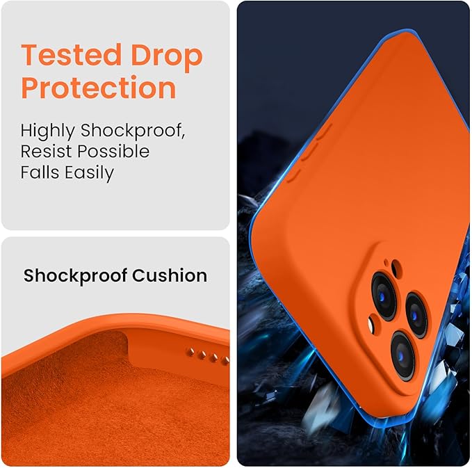 FireNova Designed for iPhone 15 Pro Case, 6.1", Neon Orange