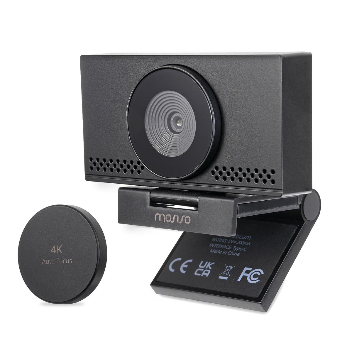 MOSISO 4K Webcam for PC & Laptop with Microphone and Webcam Cover