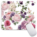 Armanza Square Mouse Pad Floral Roses,Personalized Premium-Textured Custom Mouse Mat Design,Washable Mousepad Cloth,Non-Slip Rubber Base Computer Mouse Pads for Wireless Mouse