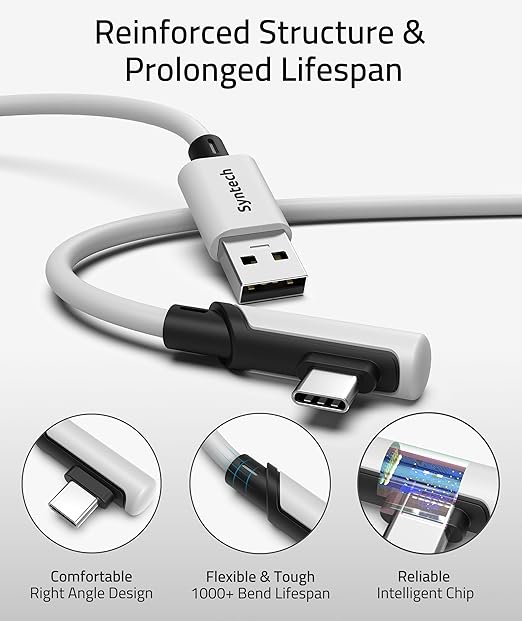 Syntech Link Cable 10 FT Compatible with Oculus/Meta Quest 3/Meta Quest 3S, Quest2/Pro/Pico 4/Ultra Accessories and PC/SteamVR, High Speed PC Data Transfer, USB 3.0 to USB C Cable for VR Headset