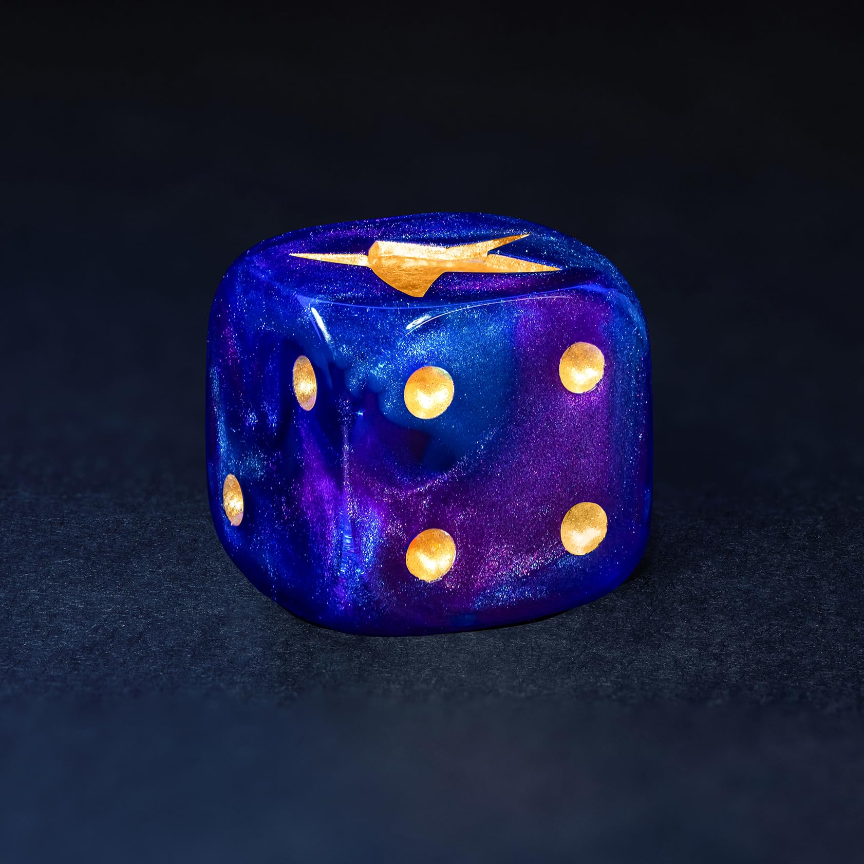 Cthulhu D6 Dice Set – 10 x 16mm Resin Dice with Elder Sign on Six | Classic Pips | Lovecraft Horror Themed Dice for Wargames, TTRPG, Board Games, DND, Call of Cthulhu