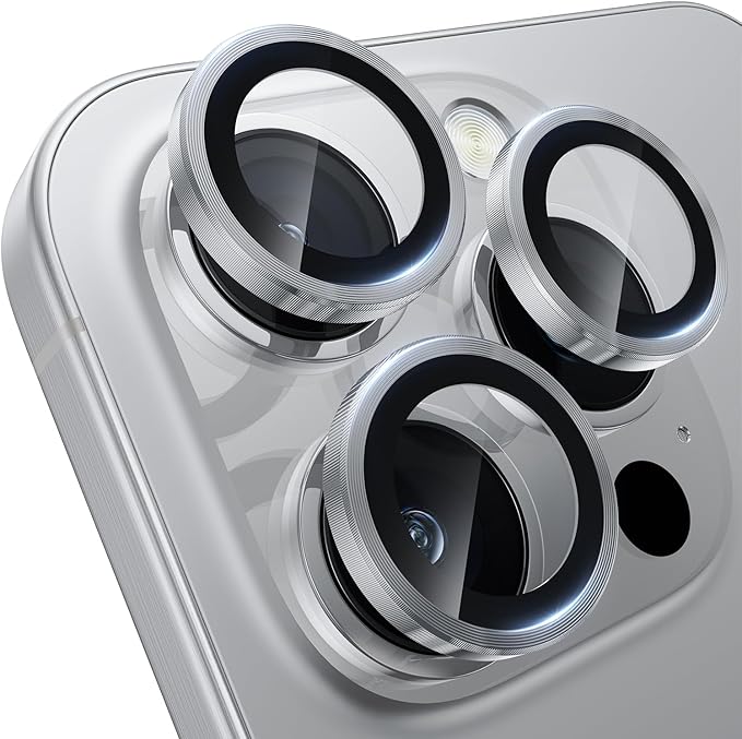 WSKEN for iPhone 16 Pro/iPhone 16 Pro Max Camera Lens Protector - [Original Shooting Model] Shatterproof Ultra HD Tempered Metal Glass Camera Screen Protector Cover Film Accessories