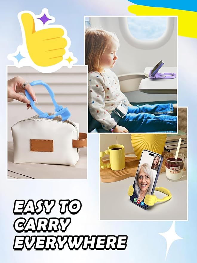 Back to School Supplies Gifts for Girls Boys Cell Phone Holder: Trendy Stuff Teenager Tween Mom Wife Thumbs Up Lazy Cellphone Stand for Desk Funny Idea Who Have Everything Christmas Stocking Stuffers