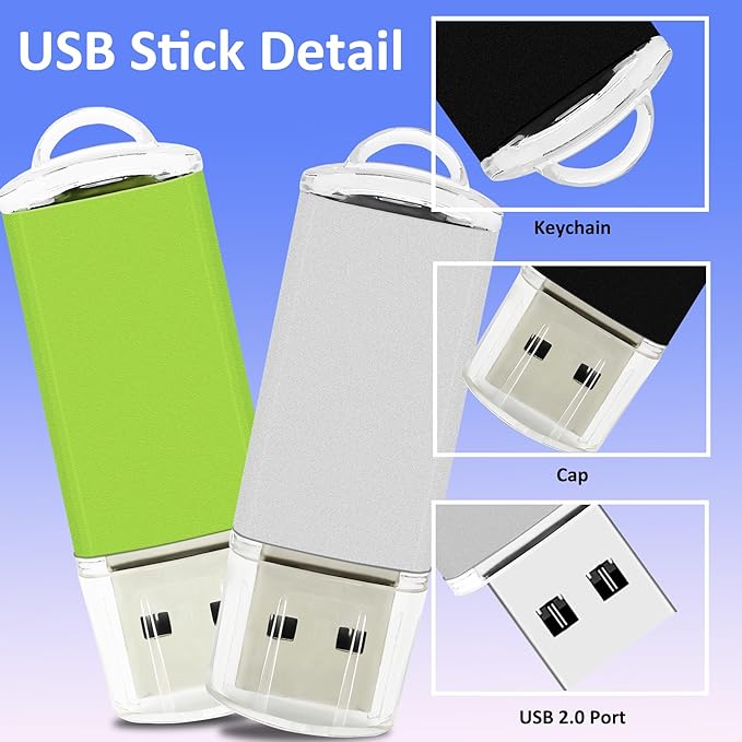 USB Thumb Drive 4GB Flash Drive 20 Pack Nicepicten FAT32 USB 2.0 Flash Drives Pack of 20 Metal Memoria USB 4GB Jump Zip Drive Memory Stick Pendrive with 20PCS Lanyard Label - Mixcolor 20 X 4 GB