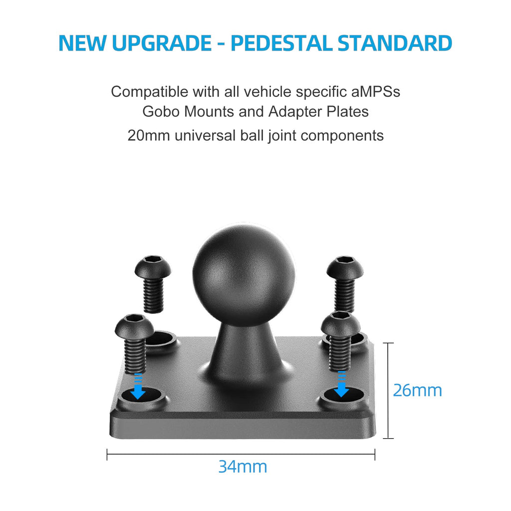 OHLPRO Tablet Holder for Truck, Heavy Duty Drill Base Tablet Car Mount for iPad, mini, Samsung Galaxy (7" - 11") for Dashboard, Desks, Tabletop, ipad Mount Great for Wall, Commercial Vehicles