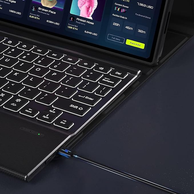 Sahara - Navigate Series Keyboard Case with Track Pad for iPad Pro (M4) 11" 2024, Black, (TB00402)
