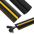 Floor Cord Cover 4.1Ft Heavy Duty PVC Floor Cable Protector Electric Cord Hider Cable Management Floor Strip Extension Cord Covers Cable Raceway for Wires on Floor Inner Channel 1.36" W x 0.43" H