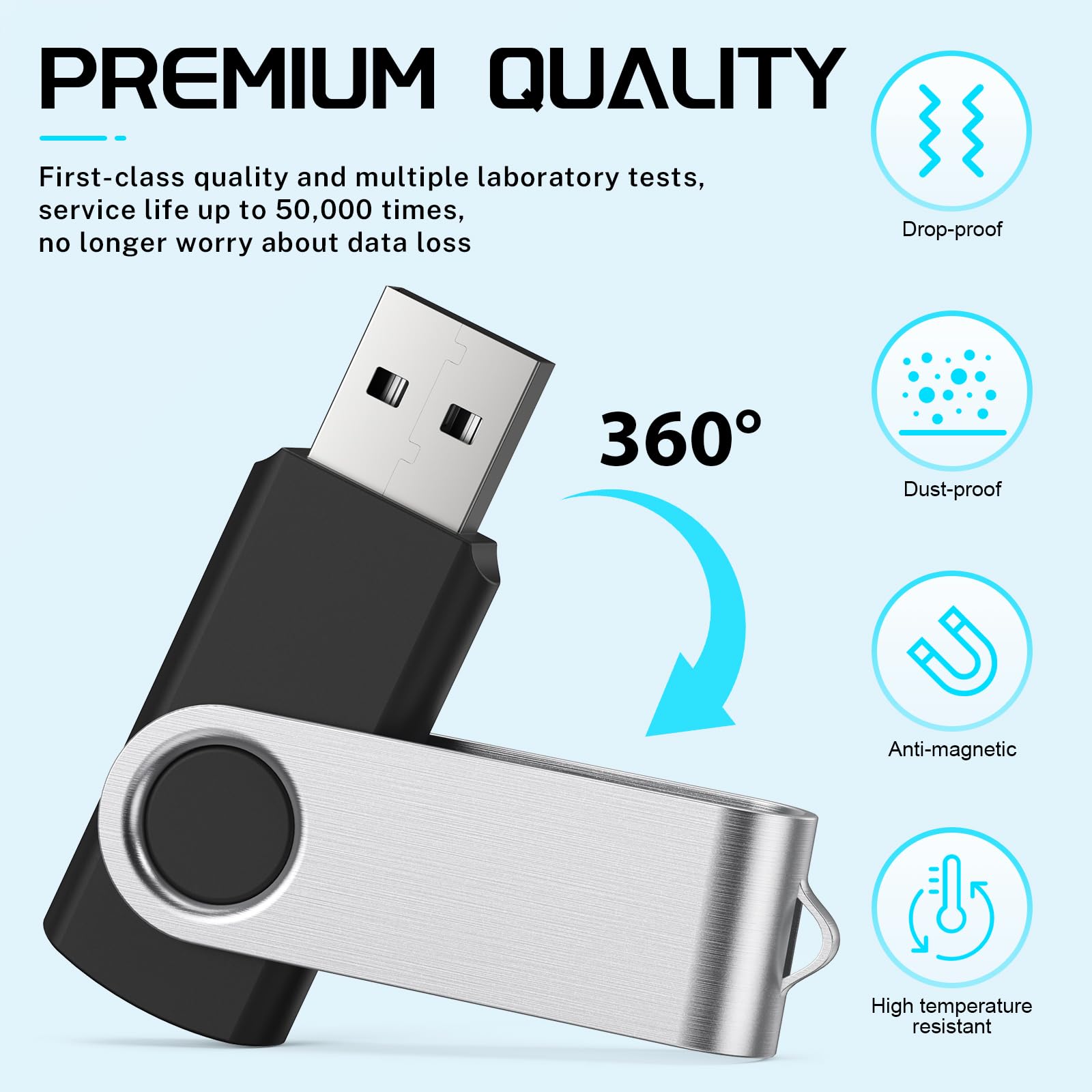 FEBNISCTE Memory Stick 1GB USB Flash Drive Bulk 10 Pack - Bulk 1 GB USB 2.0