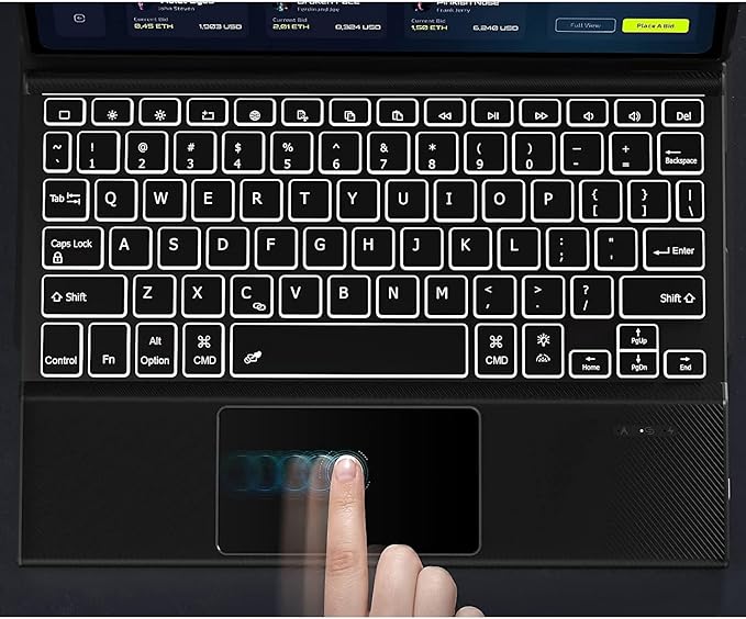 Sahara - Navigate Series Keyboard Case with Track Pad for iPad Pro (M4) 13" 2024, Black, (TB00388)