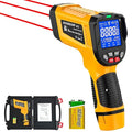 -58°F to 3992°F High-Temp Temperature Gun, Industrial IR Thermometer Gun High Precision Triple Laser Non-Contact Pyrometer Termometer for Furnace, Kiln, Forge, Furnace, Engine, HVAC