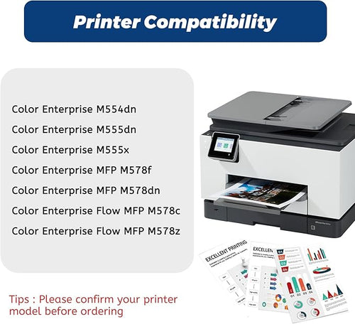 212A Toner Cartridge Set Remanufactured for HP 212X W2120A M554 M555 M578
