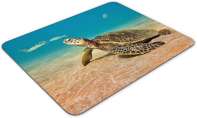 Sea Turtle Gaming Mouse Pad， Rectangle Mouse Pad Size(9.84"x7.87")