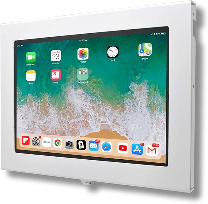 TABcare Locking Security Metal Case for Apple iPad 10 10.9" 2022, iPad 11" 2025 Tablet for Kiosk, POS, Store, Show Display (White)
