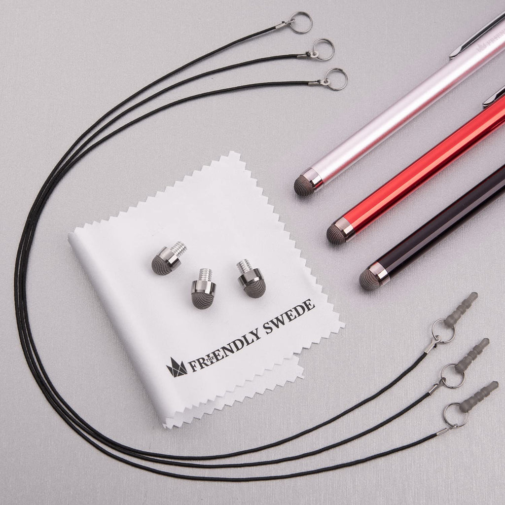 The Friendly Swede Stylus Pen for Touchscreen with Replaceable Thin Tips