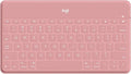 Logitech Keys-to-Go Super-Slim and Super-Light Bluetooth Keyboard for iPhone, iPad, Mac and Apple TV, Including iPad Air 5th Gen (2022) - Blush Pink
