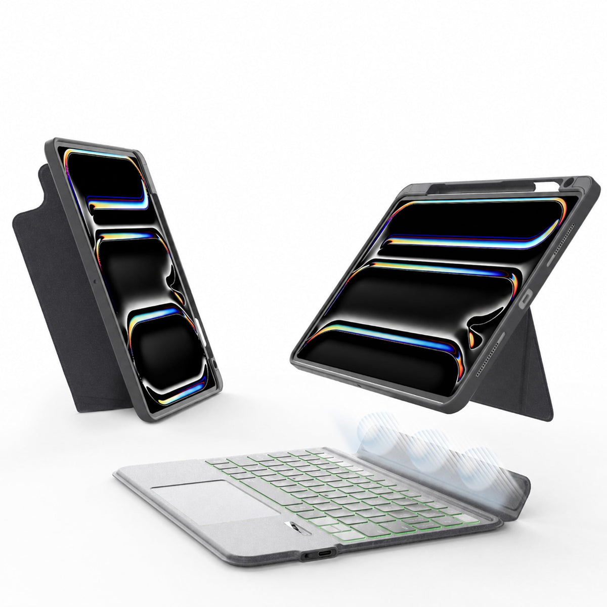 EIP Magnetix Keyboard for iPad Air 11 in M4/M3/M2/5/4, Pro 11-in 1/2/3/4