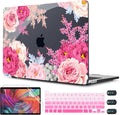 CISSOOK Floral Case Cover for MacBook Pro 13 Inch 2025-2020 Release A2338 A2289 A2251, Plastic Hard Shell Case with Keyboard Cover for MacBook Pro 13 M1 M2, Gorgeous Flowers
