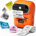 Phomemo M110 Label Maker Machine-Barcode Label Printer, Portable Sticker Maker for Price Tag, Logo,Address, Mailing, Home, Office & Small Business, Compatible with Phones&PC Orange