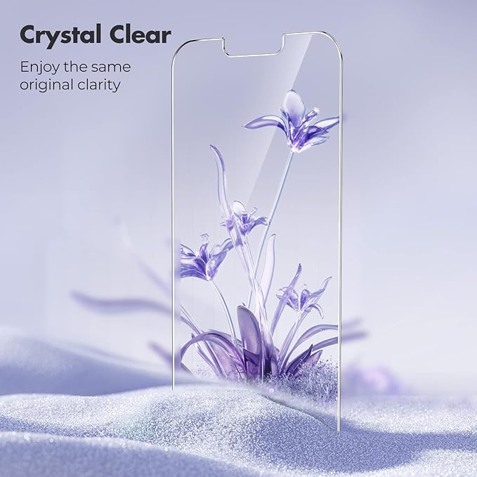 UNBREAKcable 3-Pack Screen Protector for iPhone 14, Double Shatterproof Tempered Glass [Easy Installation Frame] [9H Hardness] [99.99% HD Clear] [Case Friendly] for iPhone 6.1 inch