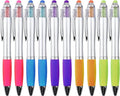 Stylus Pens 2-in-1 Ballpoint Pen 1.0mm Medium Point Pens with Crystals for Women Black Ink Pen with Stylus Ball Point Pen with Comfort Grip for The iPad, 10-Count