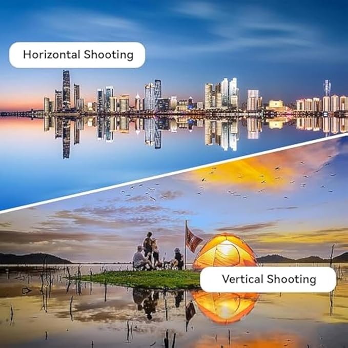 Mirror Effect Lens - Capture Stunning Reflections Instantly, Smartphone Camera Mirror Reflection Clip Kit, Mirror for Phone to Use Back Camera, for Travel Photography (Black)