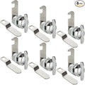 1" Thumb Operated Offset Cam Lock, 6Pcs Non-Locking Compartment Lock, RV Compartment Camper Storage Door, Vehicles, Cabinet Mailbox Drawer Replacement Cam Lock Silver
