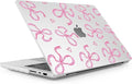 for MacBook Pro 16 inch Case 2021 2022 2023 2024 Release A3186 A3403 M4 A2991 M3 A2780 M2 A2485 M1 Pro/Max, Hard Shell Case with Screen Protector & Keyboard Cover, Pink Bows Heart