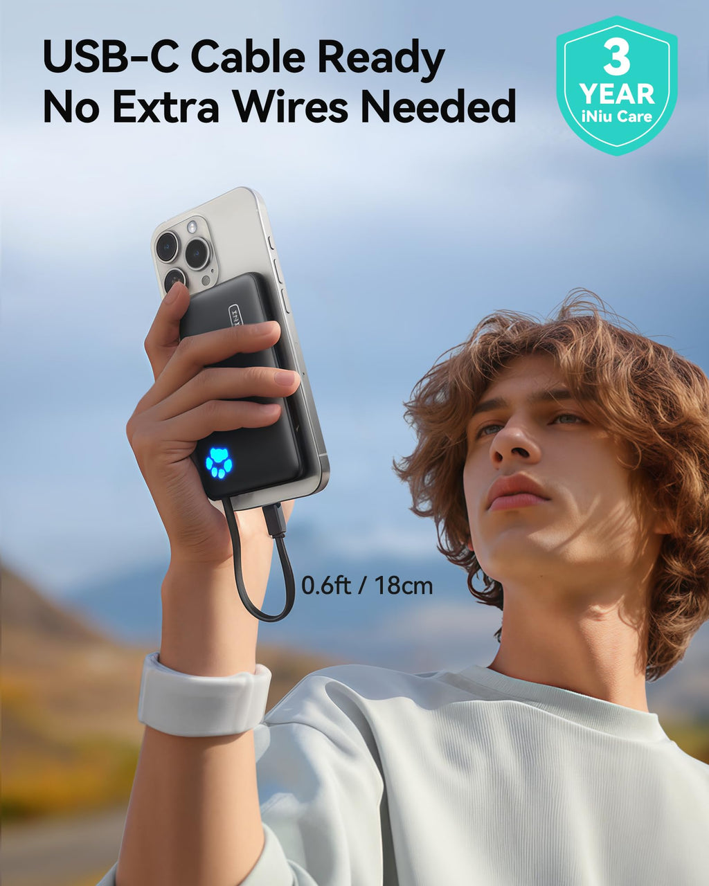 INIU 45W Fast Charging Tablet Portable Charger, Smaller 10000mAh Power Bank
