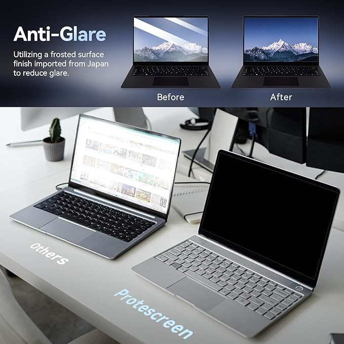 Laptop Privacy Screen 17 Inch Compatible With Lenovo Hp Dell Acer Asus Thinkpad Envy Xps, 16:10 Aspect Removable Anti Glare Blue Light Filter Protector, 17in Computer Monitor Privacy Shield