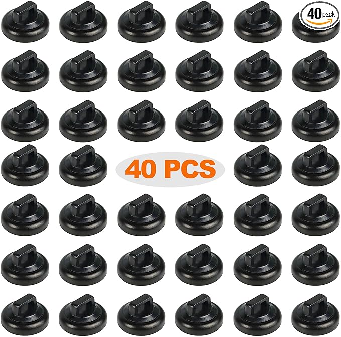 Magnet Zip Tie Mount Clips Magnetic Zip Ties Mount Base Holder Strong Wire Cable Holder Mount Wire Clips Management for Home Office Marine Electrical Wiring (D19 40 Pcs)