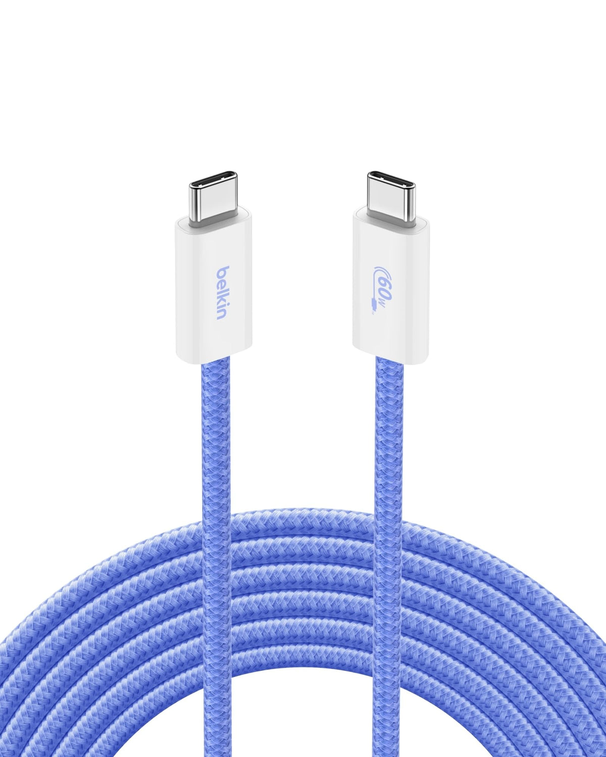 Belkin USB C to USB C 60W Braided Cable 2 Pack, 6.6ft iPhone Charger Cord