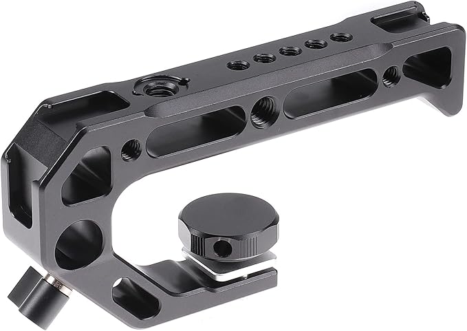 Z5 Z6 Z7 Cage, Hersmay Camera Cage with Top Handle for Nikon Z5/ Z6/ Z7/ Z6II/ Z7II Mirrorless Camera with Cold Shoe,ARRI Handle Locating Holes,Multiple 1/4" 3/8" Screw Holes