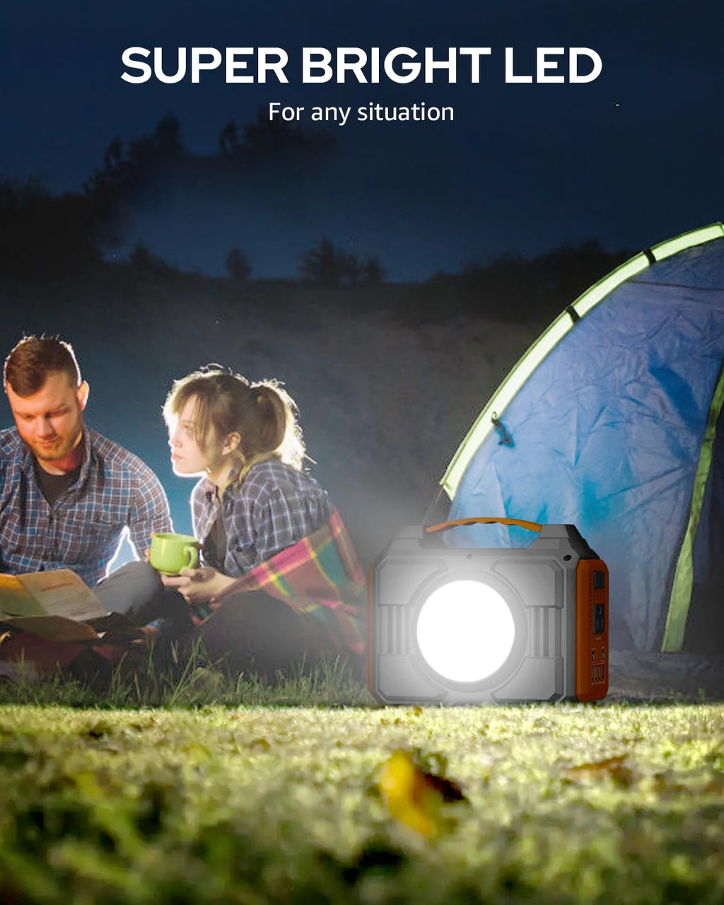 Portable Solar Generator, 300W Portable Power Station with 40W Solar Panel