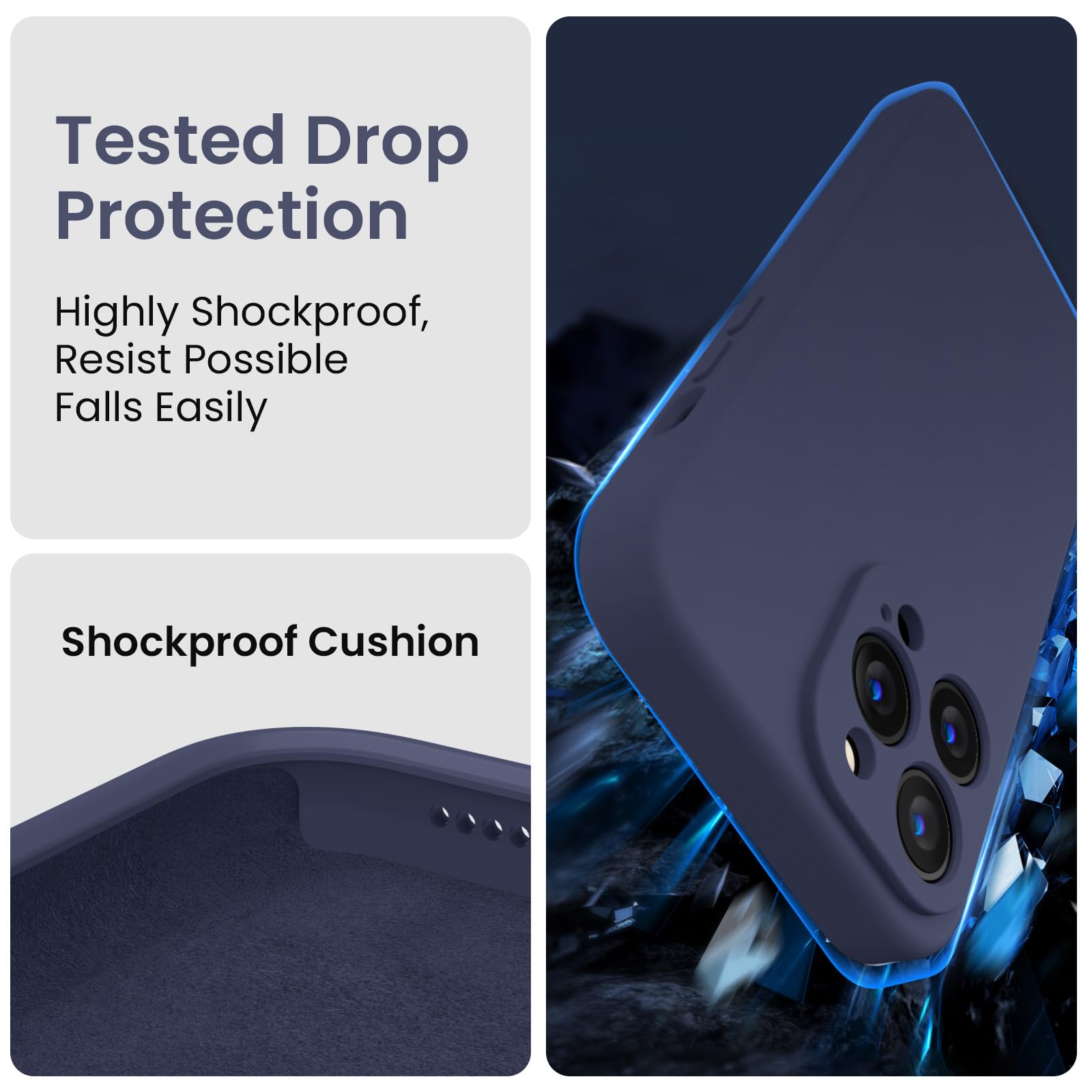 FireNova Designed for iPhone 13 Pro Max Case, 6.7", Navy Blue