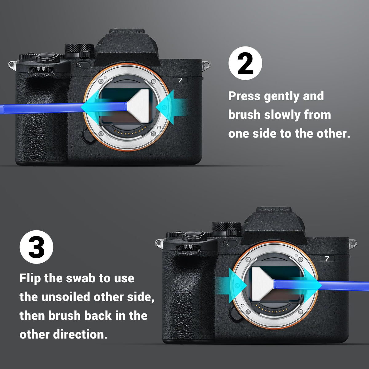 Updated Camera Lens Cleaning Kit, Camera Sensor Cleaning Kit Full Frame 10x