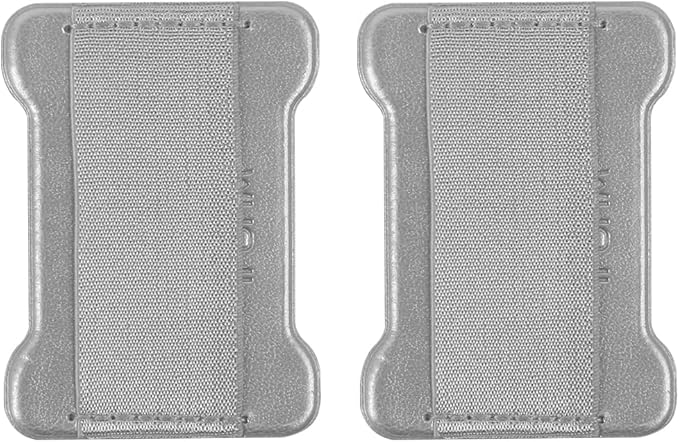 WUOJI Universal Phone Grip for Smartphones - Phone Holder for Hand - Wireless Charging Compatible (Silver) - 2Pack