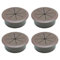 Desk Grommet 2-1/16" (53 mm), Desk Hole Cover for Cables Coffee, Cable Grommet ABS Plastic, Desk Hole Grommet for Office and Home Table Cable, Detachable & Flexible Cable Cord Organizer-4 Pcs