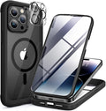 Miracase for iPhone 13 mini Case 5.4",Full-Body Protection,Clear Bumper Case with Built-in 9H Tempered Glass Screen Protector,Military-Grade Drop Protection Outdoor Phone Case for 13 mini,Dark Blue